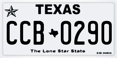 TX license plate CCB0290