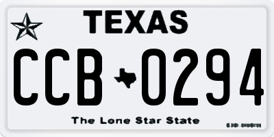 TX license plate CCB0294