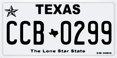 TX license plate CCB0299