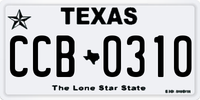 TX license plate CCB0310