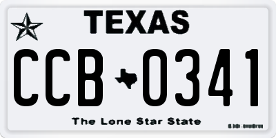 TX license plate CCB0341