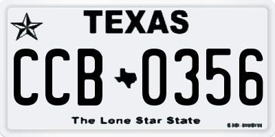 TX license plate CCB0356