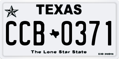 TX license plate CCB0371