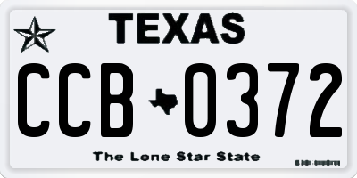 TX license plate CCB0372
