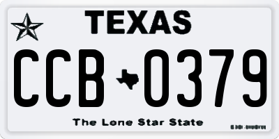 TX license plate CCB0379