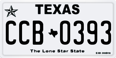 TX license plate CCB0393