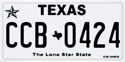 TX license plate CCB0424