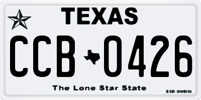 TX license plate CCB0426