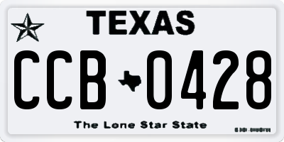 TX license plate CCB0428
