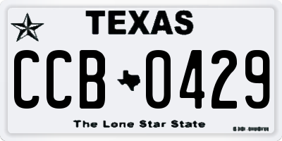 TX license plate CCB0429