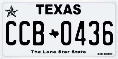 TX license plate CCB0436