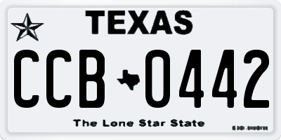 TX license plate CCB0442