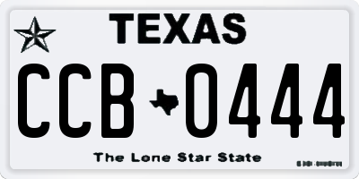 TX license plate CCB0444