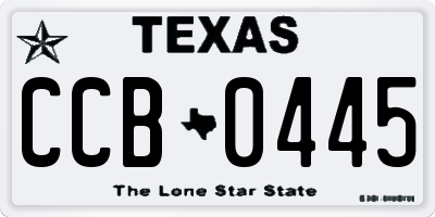 TX license plate CCB0445