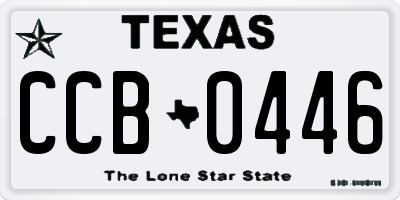 TX license plate CCB0446