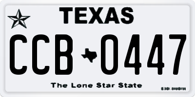 TX license plate CCB0447