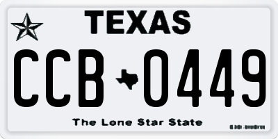 TX license plate CCB0449