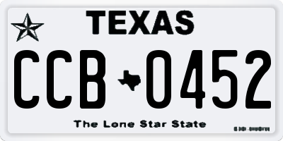 TX license plate CCB0452