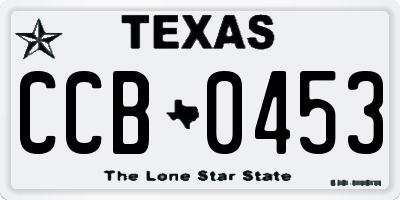 TX license plate CCB0453