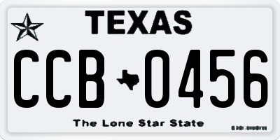 TX license plate CCB0456