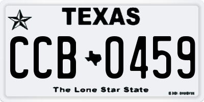 TX license plate CCB0459
