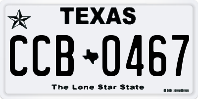TX license plate CCB0467
