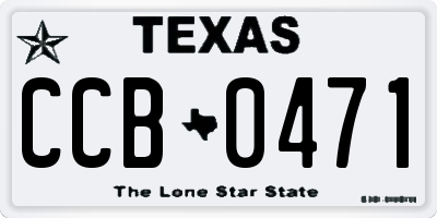 TX license plate CCB0471