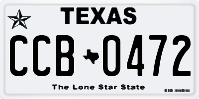 TX license plate CCB0472