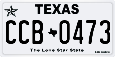 TX license plate CCB0473