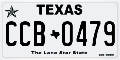 TX license plate CCB0479