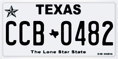 TX license plate CCB0482