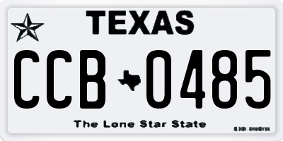 TX license plate CCB0485