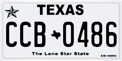 TX license plate CCB0486