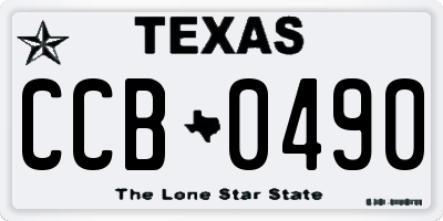 TX license plate CCB0490