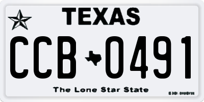 TX license plate CCB0491
