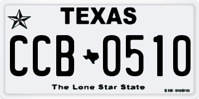 TX license plate CCB0510