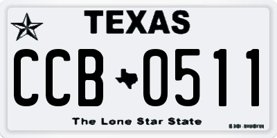 TX license plate CCB0511