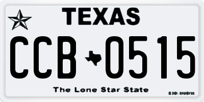 TX license plate CCB0515