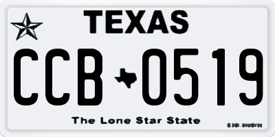 TX license plate CCB0519