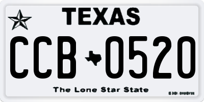 TX license plate CCB0520