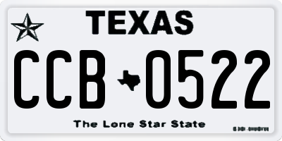 TX license plate CCB0522