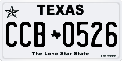 TX license plate CCB0526