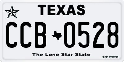 TX license plate CCB0528