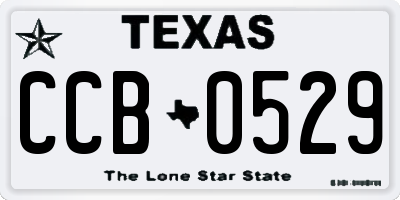TX license plate CCB0529