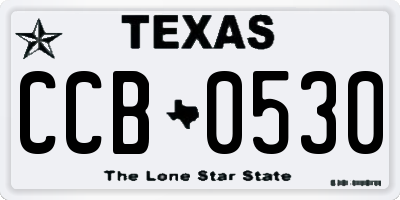 TX license plate CCB0530