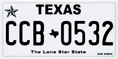 TX license plate CCB0532