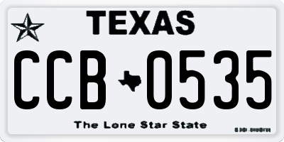 TX license plate CCB0535
