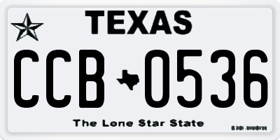 TX license plate CCB0536
