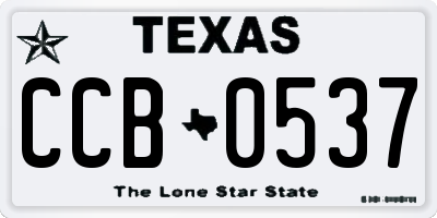 TX license plate CCB0537