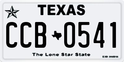 TX license plate CCB0541